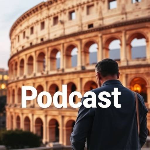 Copertina del podcast 'Oltre il Colosseo', discussione sull'architettura romana.
