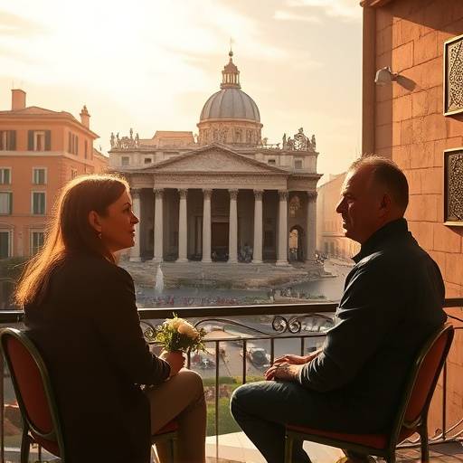Copertina del podcast 'Roma Racconta', intervista con uno storico dell'arte.