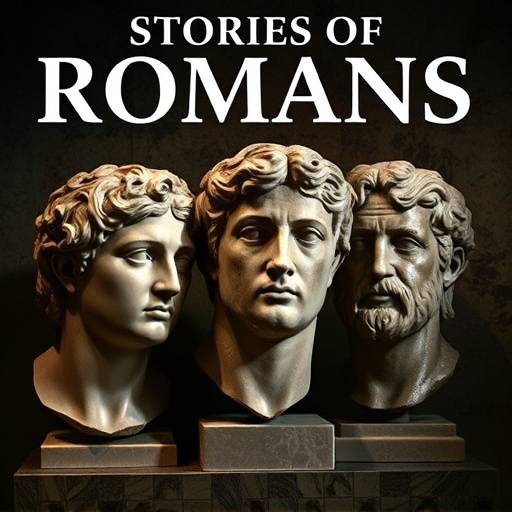 Copertina del podcast 'Storie di Romani', aneddoti sulla vita di personaggi romani famosi.