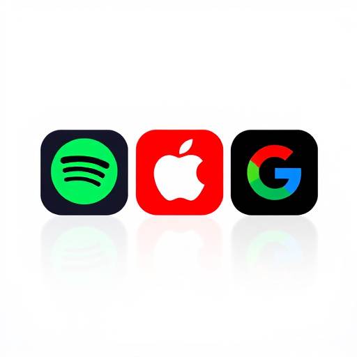 Schermata che mostra icone di diverse piattaforme di podcasting come Spotify, Apple Podcasts e Google Podcasts